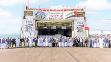 645 طناً.. تفاصيل مساهمة مؤسسات الفجيرة الخيرية في شحنة سفينة أم الإمارات